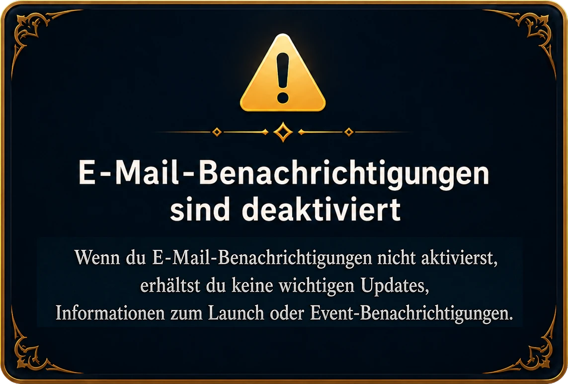 E-Mail-Benachrichtigungen sind deaktiviert